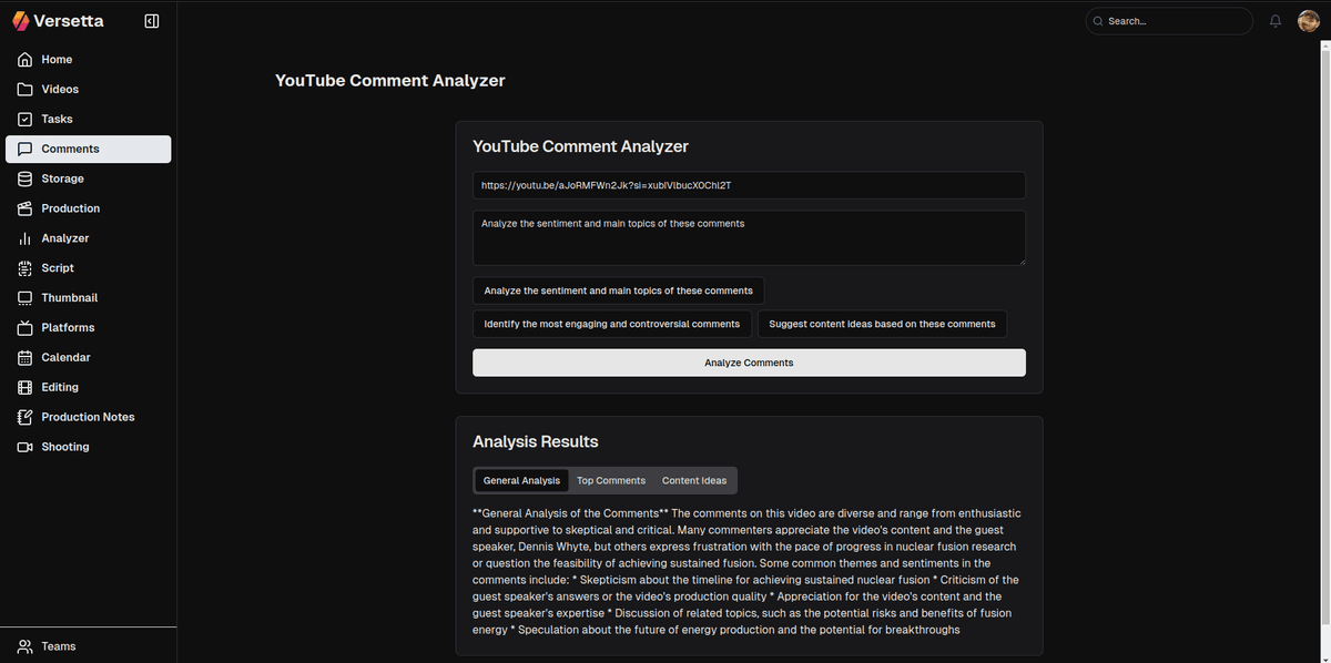 Comment Analyzer